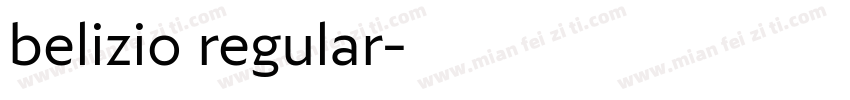 belizio regular字体转换